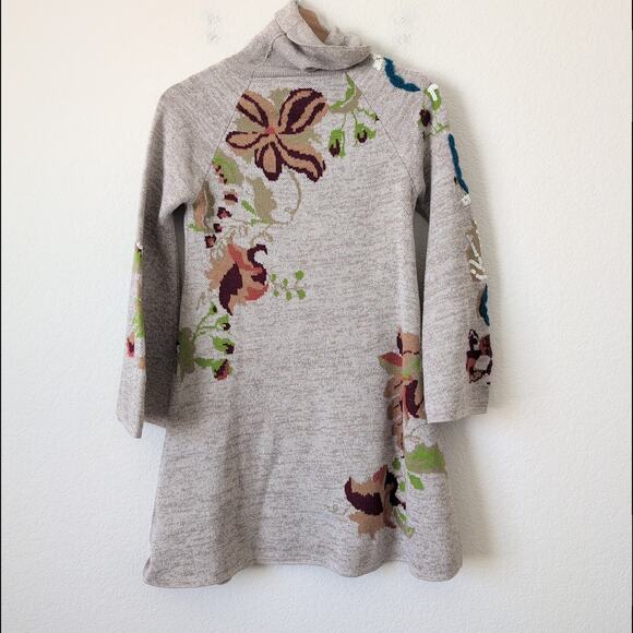 Anthropologie Knitted & Knotted Embroidered Petals Swing Dress Size XXSP - Picture 8 of 11